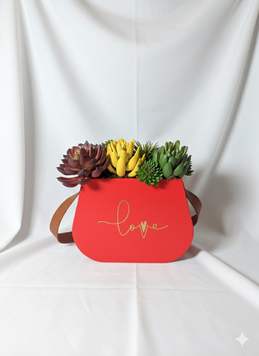 Kivaar red Love- Succulent Arrangement