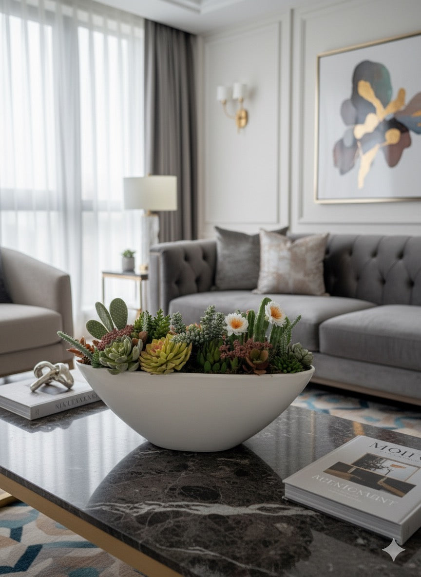 Half moon KIVAAR - Succulent arrangement