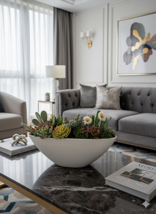 Half moon KIVAAR - Succulent arrangement